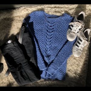 Long sleeve heavy knit sweater